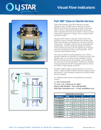 Thumbnail of document Data Sheet - Full View Sanitary Sight Flow Indicator